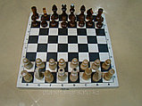 Шахматы обиходные лакированные с доской 290х145х38, фото 8