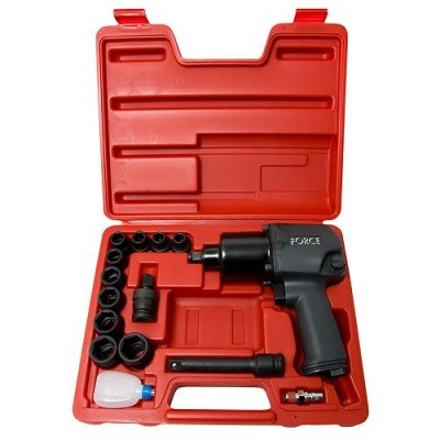 Пневмогайковерт 678Нм Force 4142В c набором ударных головок 14 пр.
