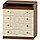 Комод раскладной КР 80/4 ПВХ с рисунком ЛЬВЕНОК венге/ваниль АТОН , фото 3