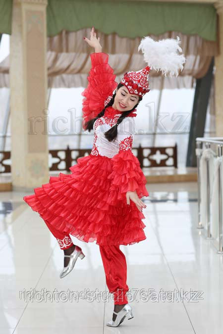 Пошив казахских танцевальных коротких платьев укороченный вариант