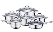 Набор кастрюль нержавеющая сталь ZP-5210 (6 предметов)