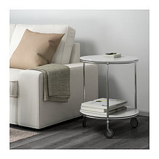 Столик  придиванный СТРИНД  белый никелированный ИКЕА, IKEA , фото 2