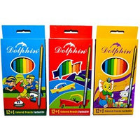 Карандаши 12+1 цв DOLPHIN