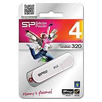 Память SiliconPower USB Flash 4GB USB2.0 Luxmini 320 белый