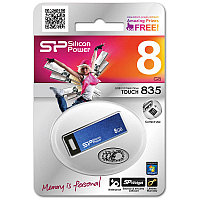 Память SiliconPower USB Flash 8GB USB2.0 Touch 835 синий
