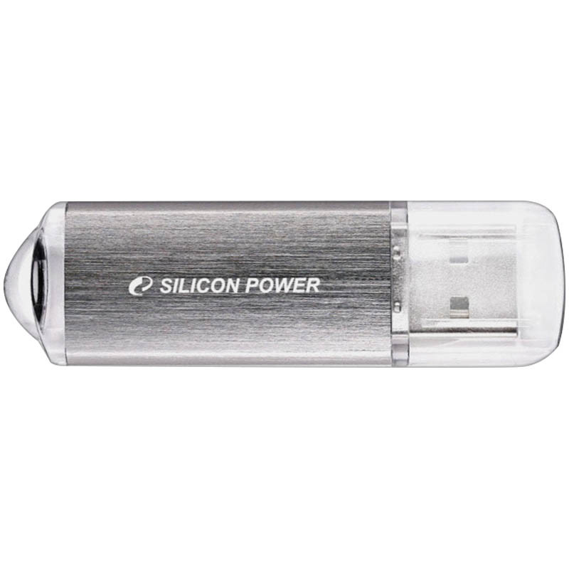 Память SiliconPower USB Flash  32GB USB2.0 Ultima II Silver хром (металл.корпус)