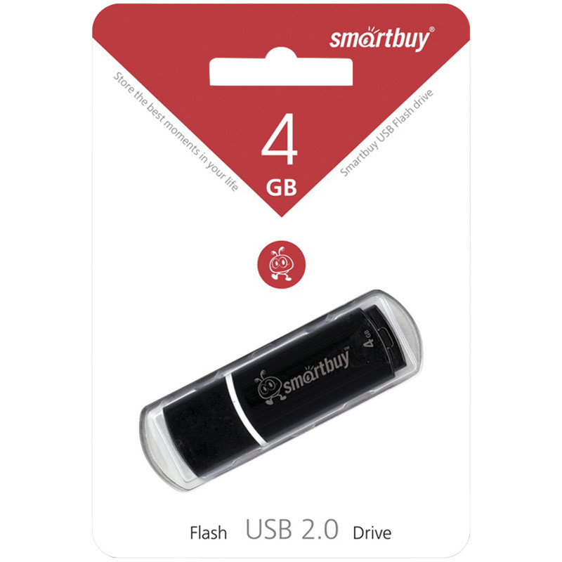 Память Smart Buy USB Flash 4GB Crown черный - фото 1 - id-p35743908