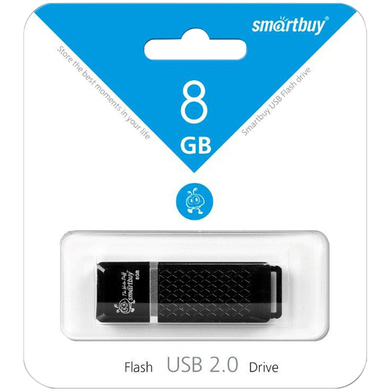 Память Smart Buy USB Flash 8GB Quartz черный - фото 1 - id-p35743918