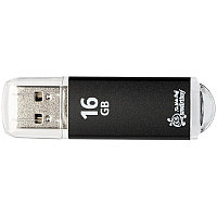 Память Smart Buy USB Flash 16GB V-Cut черный (металл.корпус)