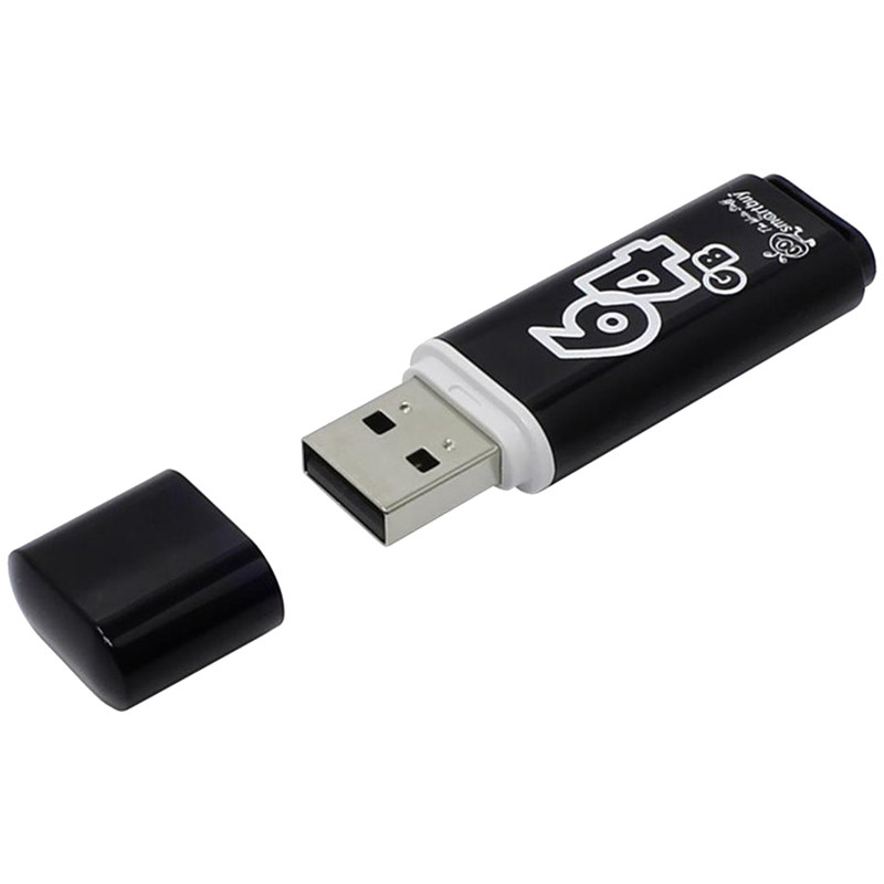 Память Smart Buy USB Flash 64GB Glossy черный - фото 1 - id-p35743948