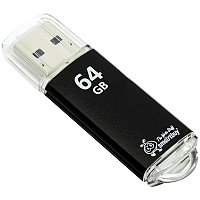 Память Smart Buy USB Flash 64GB V-Cut черный (металл.корпус)