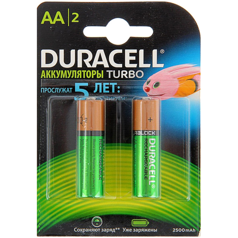 Аккумулятор HR06 DURACELL 2500mAh 2BL - фото 1 - id-p35744033