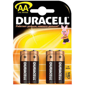 Батарейка LR06 DURACELL BASIC LR06  4BL