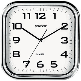 Часы настенные ход плавный, офисные SCARLETT SC-WC1003O