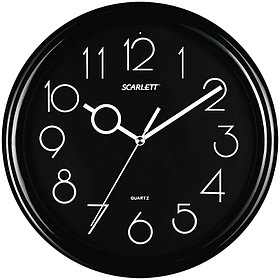 Часы настенные ход шаговый, офисные SCARLETT SC-09B