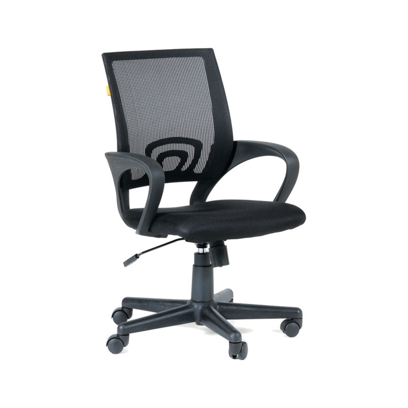 Кресло оператора "Chairman 696" PL, спинка ткань-сетка чёрная/сиденье TW чёрная, механизм качания