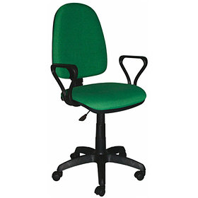 Кресло оператора "Престиж", ткань зелёная с чёрным