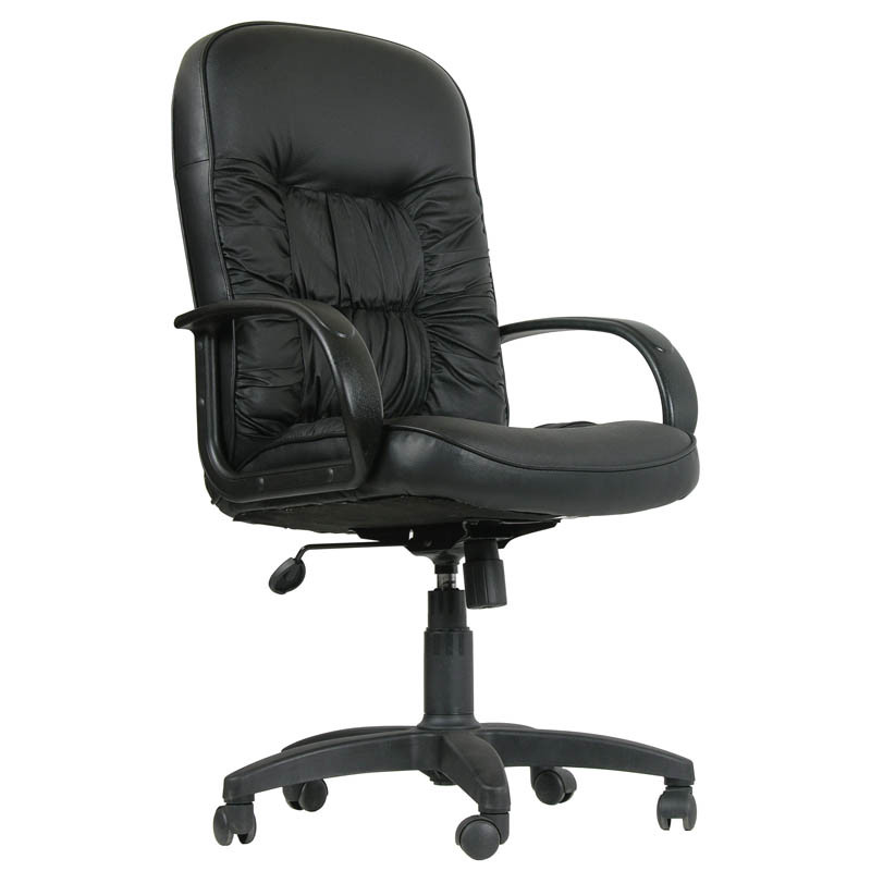 Кресло руководителя "Chairman 416" PL, кожа Split чёрная, механизм качания - фото 1 - id-p35744143