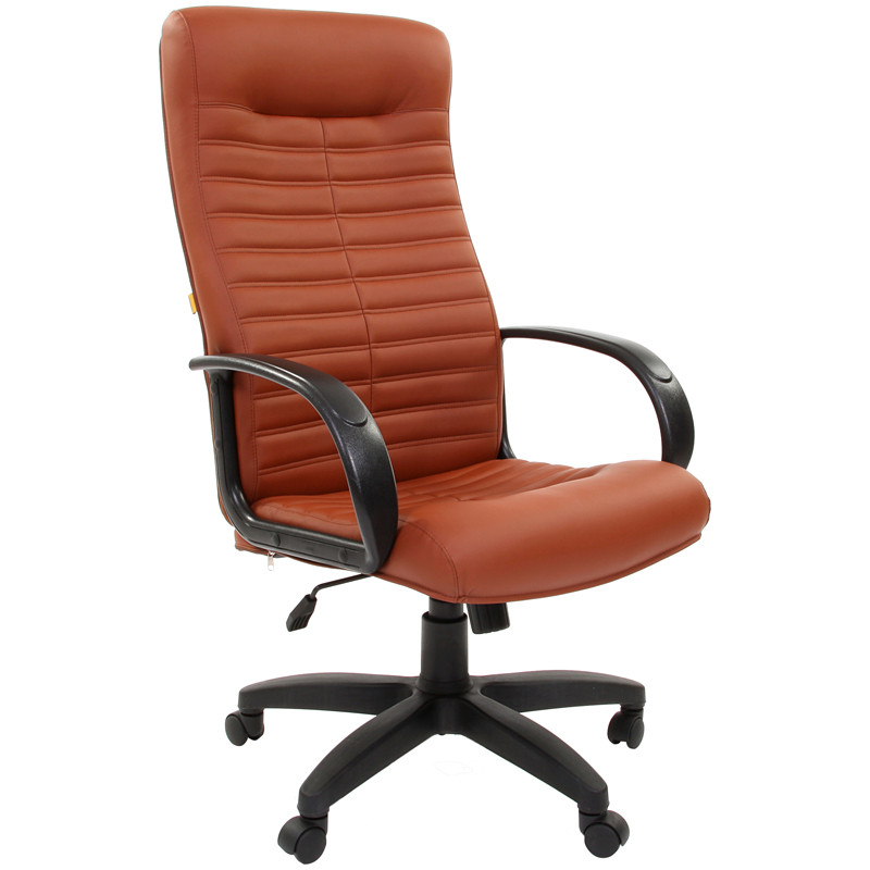 Кресло руководителя "Chairman 480" LT, экокожа коричневая, механизм качания - фото 1 - id-p35744149