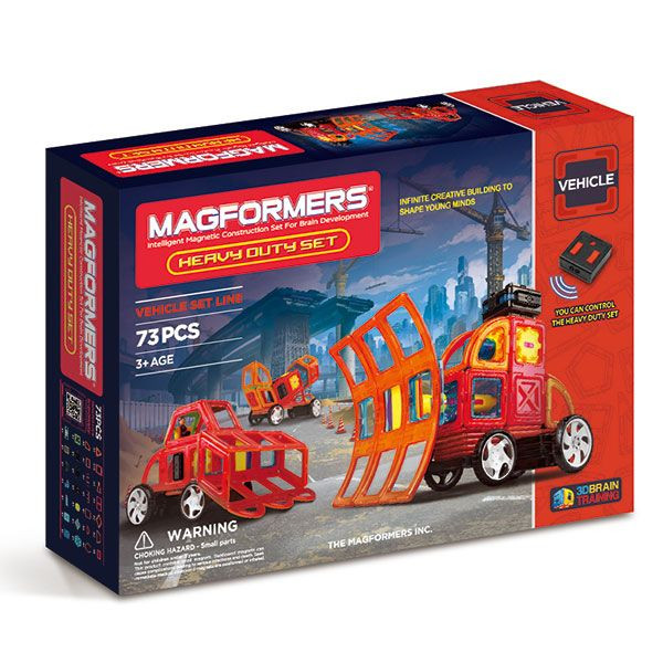 Magformers Магнитный конструктор Набор Heavy Duty Set из 73 элементов