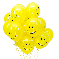 Воздушные шары желтые Quarter Pounder (Смайлики)
