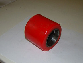 Ролик полиуретан/сталь (80х70мм)красный. Для гидравлической тележки