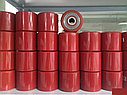 Ролик полиуретан/сталь (80х70мм)красный. Для гидравлической тележки, фото 2