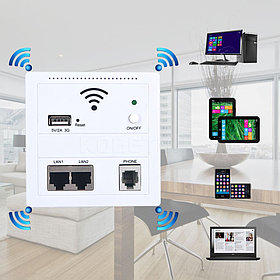 WI-FI кіру нүктесі қабырғаға орнату 2 x LAN USB RJ11