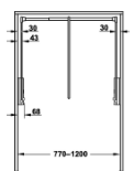 Лифт гардеробный, никелированная, черный, хром 770-1200мм - фото 2 - id-p4687169
