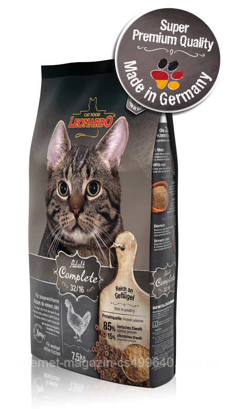 Сухой корм для кошек с низкой активностью Leonardo Adult Complete 32/16