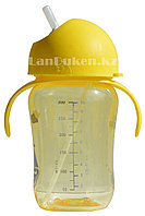 Детская бутылочка  300 мл с мерными делениями (желтая)