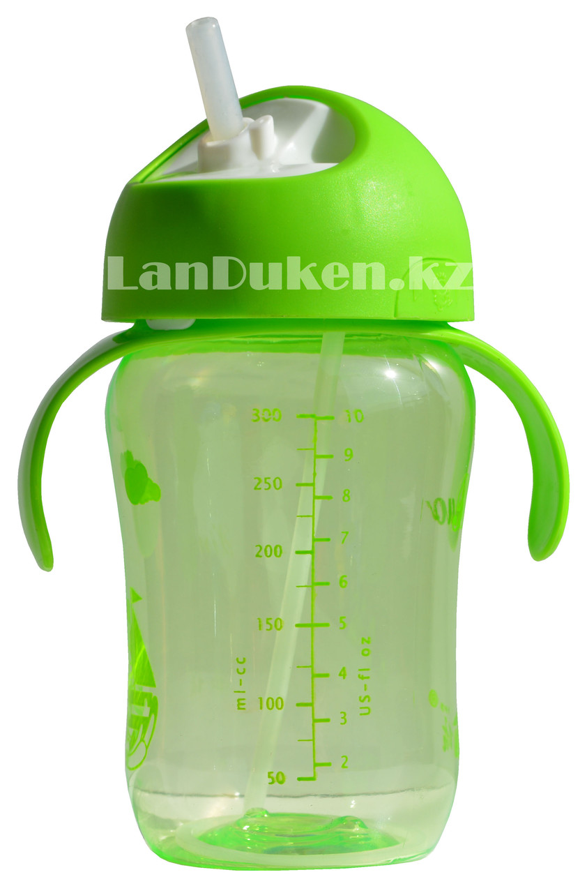Детская бутылочка 300 мл с мерными делениями (зеленая) - фото 2 - id-p35900001