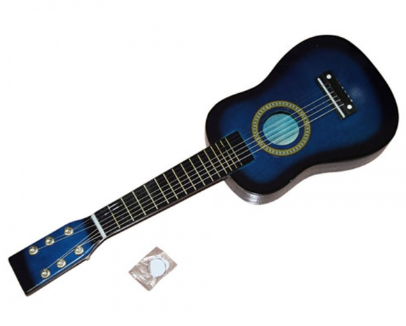 Детская гитара со струнами (синяя) - фото 5 - id-p35943150