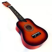 Детская гитара со струнами (красная) - фото 2 - id-p35943153