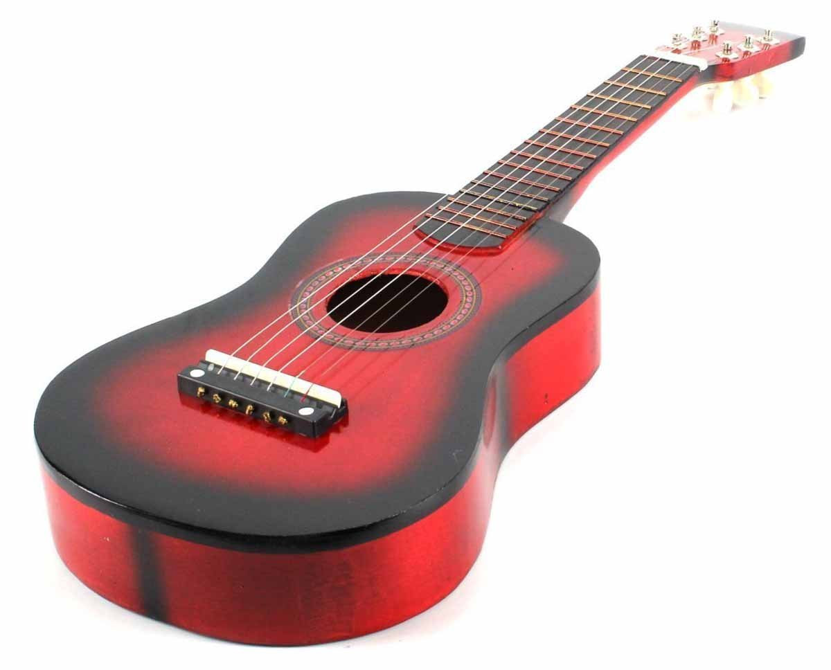 Детская гитара со струнами (красная) - фото 3 - id-p35943153