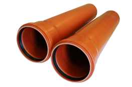 Труба канализационная д110х5000 оранжевая КОНТУР для наружных работ