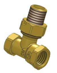 Клапан запорно-регулирующий угловой для радиаторов(КЗРУ) (на выход) dn 15