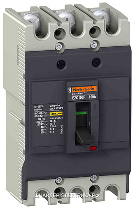 Автоматические выключатели EZC100 двухполюсные 15-100А  , фото 2