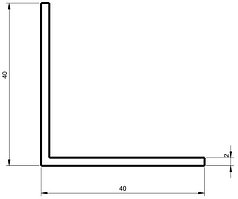 Уголок отделочный 40*40мм.