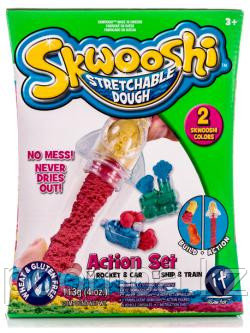 Skwooshi Сквуши Набор для творчества c формочками и массой для лепки, Корабль и Поезд