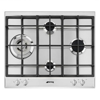 Встраиваемая газовая поверхность на 60см нержавейка SMEG P261XGH