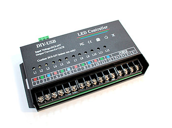 Контроллер програмируемый 12 каналов 720W12V-M12Q-USB