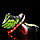 LED Кроссовки детские со светящейся подошвой высокие, черно-зеленые крылья, фото 2