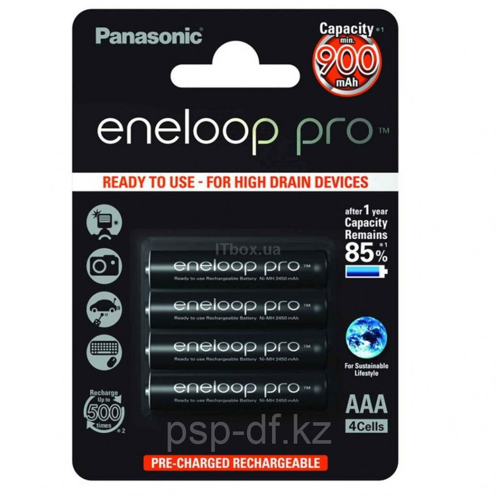 Аккумуляторы AAA Panasonic Eneloop Pro 930 mah BK-4HCCE 4шт