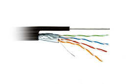ITPARK кабель cat.5e FTP, 4 пары, катушка 305м., для внешней прокладки с троссом, цвет черный