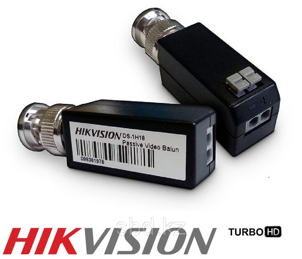 BNC BALUN Hikvision 1 комплект 2 шт. DS-1H18