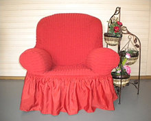 Натяжные чехлы на диван большой, диван малый и кресло. Цвет – розовый