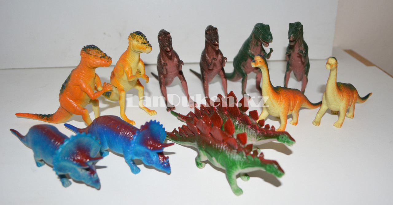 Набор игрушек фигурок ДИНОЗАВРЫ + КАРТА "Natural World" (12 штук) - фото 4 - id-p34984701