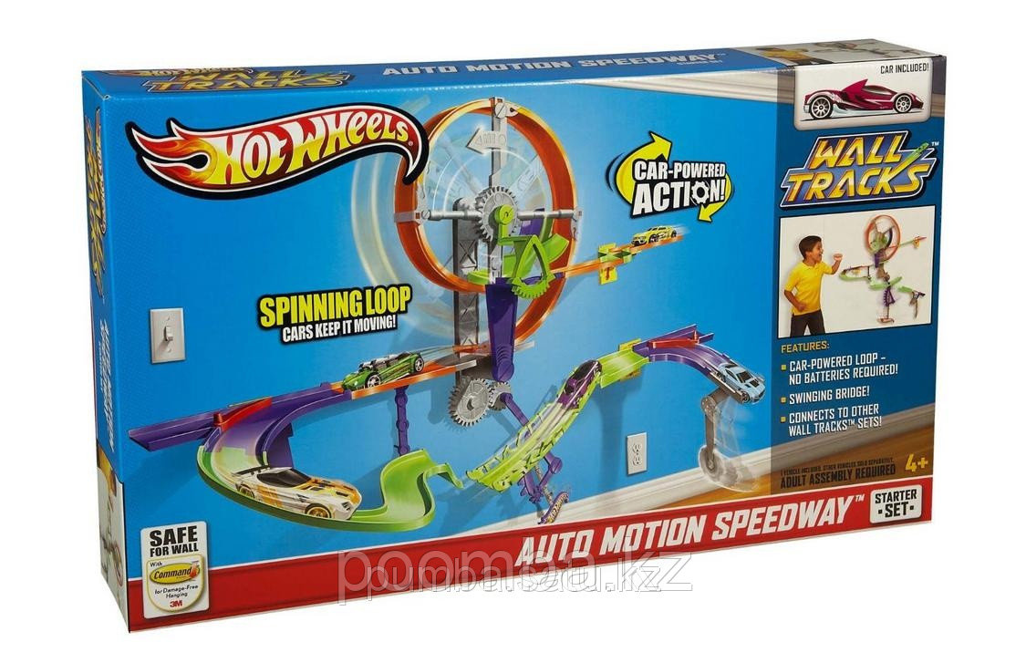 Hot Wheels Настенные Треки "Колесо-Спидвей". Трек настенный Hot Wheels "Колесо-Спидвей"