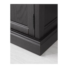 Шкаф-витрина МАЛЬШЁ черная морилка ИКЕА, IKEA, фото 2